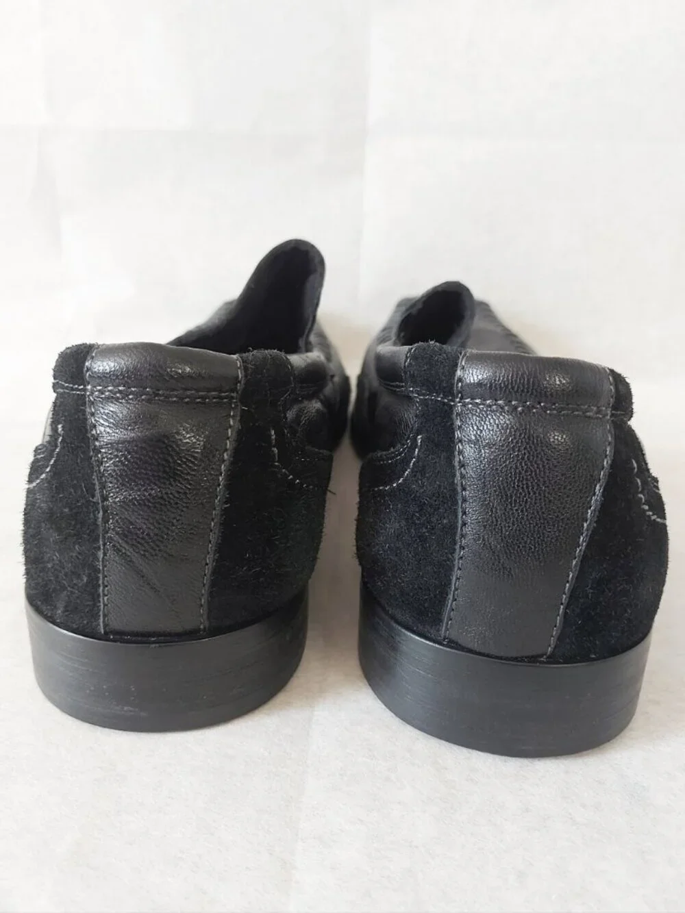 Stacy Adams Men Square Toe Black Leather Dress Shoes Size 12 M Slip-on Loafers